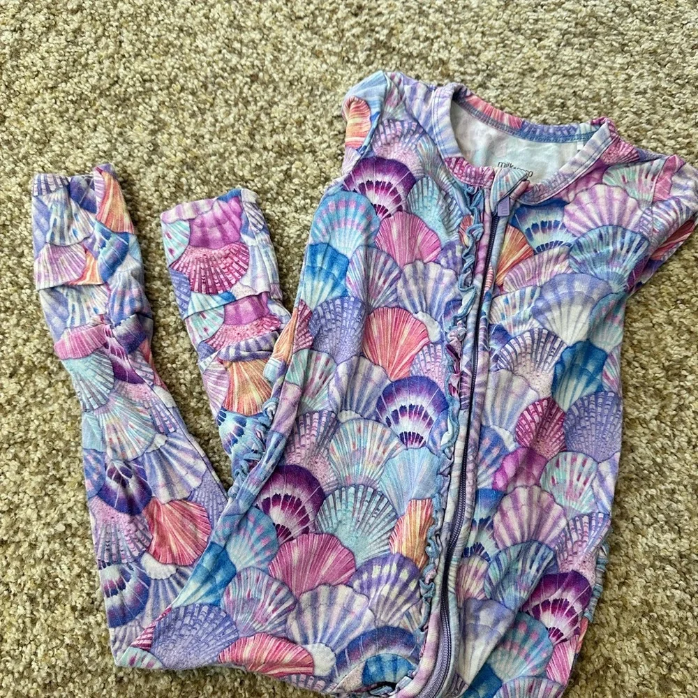 Milk+Coco convertible footie seashell print - Picture 2 of 4